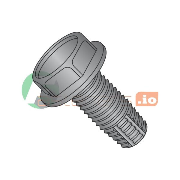 Newport Fasteners Thread Cutting Screw, 3/8"-16 x 1 in, Black Oxide Steel Hex Head Hex Drive, 800 PK 764037 - main